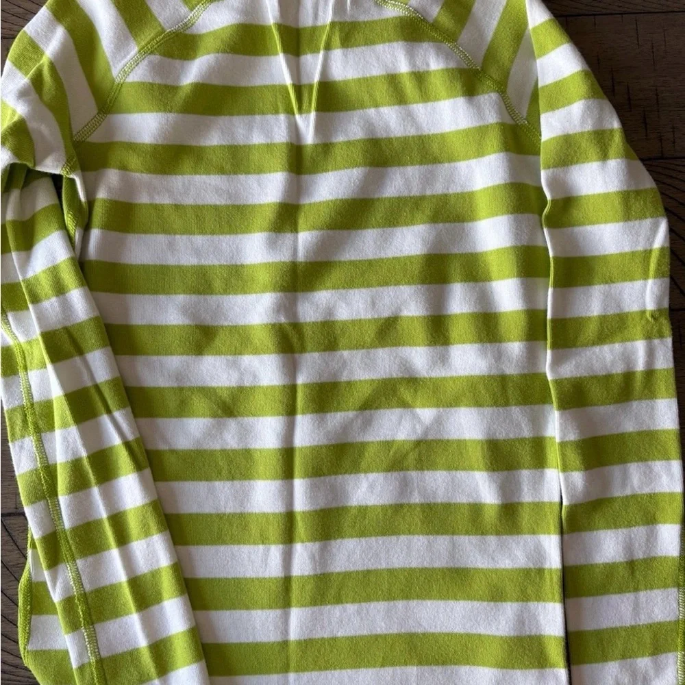 Hanna Andersson Lime Green & White Striped Grinch Face Unisex Pajamas